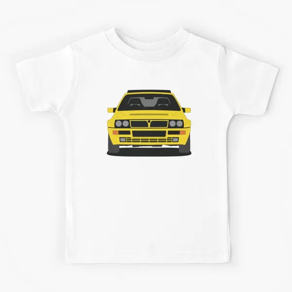 Car t-shirts and clothing for kids and babies such as this Lancia Delta HF Integrale kids t-shirt