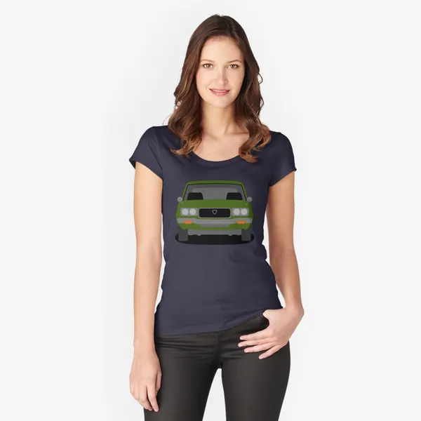 Mazda RX-3 Fitted Scoop Neck T-shirt