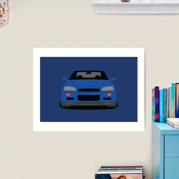 Nissan GT-R R34 Art Print
