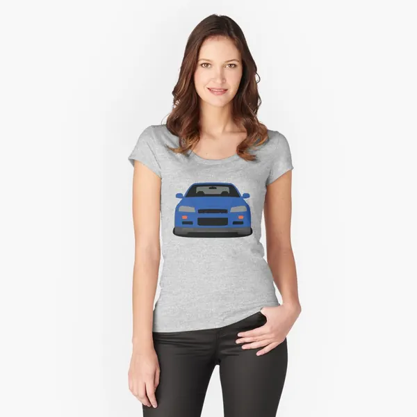 Nissan Skyline GT-R R34 Fitted Scoop Neck T-shirt