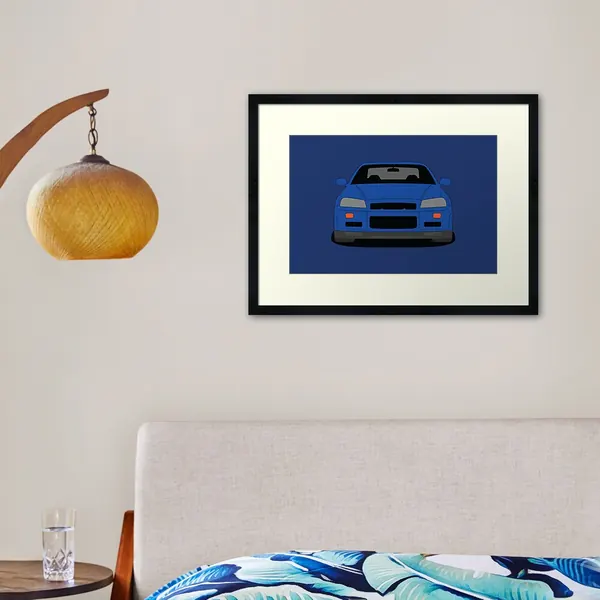 Nissan GT-R R34 Framed Art Print