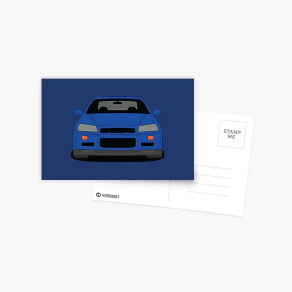 Nissan Skyline GT-R R34 Postcard