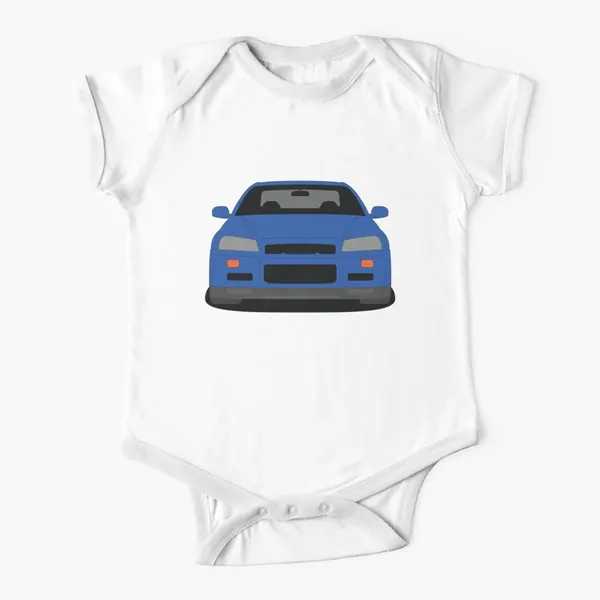 Nissan Skyline GT-R R34 Short Sleeve Baby One Piece